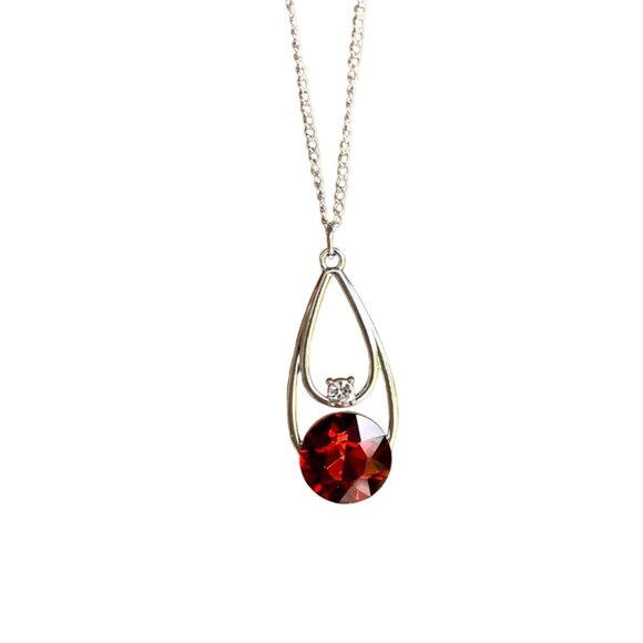 Gala Gleam Brown Topaz Teardrop Pendant Necklace 30" by Paparazzi w/ Earrings - Picture 9 of 9